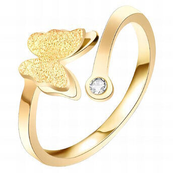 18K Gold Plated Butterfly Ring