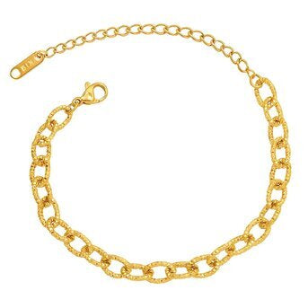 18K Gold Plated Large Chain Link Bracelet