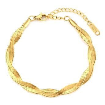 18K Gold Plated Twist Bracelet