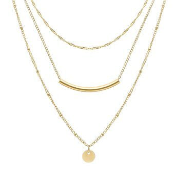 18K Gold Plated set of 3 Necklace Pendants